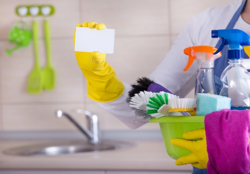 Professional cleaners in Chelsea working in a modern residential home