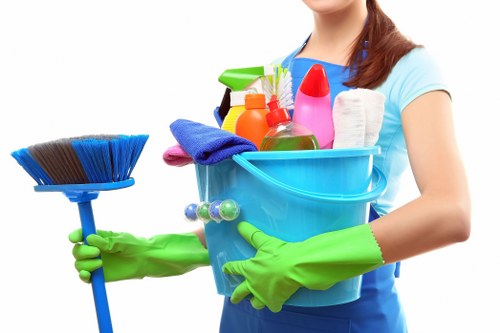 Office cleaners maintaining desks and shared spaces in Chelsea