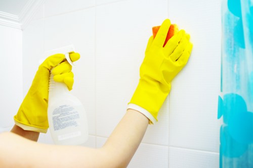 Deep cleaning of kitchen surfaces during one off cleaning in Chelsea