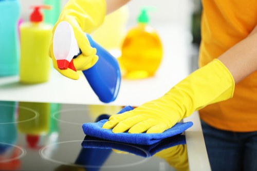 Commercial cleaning team maintaining a Chelsea business premises