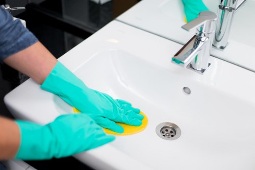 Detailed bathroom deep cleaning in Chelsea removing limescale and grime