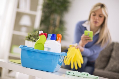 Domestic cleaning tasks performed by home cleaners in Chelsea in a modern kitchen